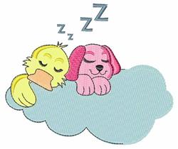 puppy dog detailed machine embroidery - Cloud Animals perfect for Nursery Pillows