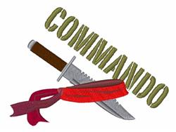 Commando - 5x7 commando detailed machine embroidery design for reusable tote bags