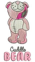 Cuddle Bear - 5x7 bear detailed machine embroidery design perfect for Baby Blankets