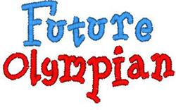 quick stitch olympian machine embroidery pattern - Future Olympian for decorative pillow covers