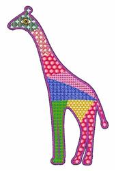 patch detailed machine embroidery - Giraffe Patch perfect for decorative pillow covers