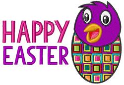 detailed easter bird machine embroidery pattern - Happy Easter for decorative pillow covers