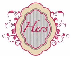detailed frame machine embroidery pattern - Hers Frame for patchwork quilt blocks