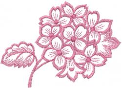 beginner-friendly leaf machine embroidery pattern - Hydrangea Bundle for decorative pillow covers