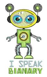binary detailed machine embroidery - I Speak Binary perfect for reusable tote bags