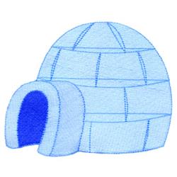 igloo detailed machine digital embroidery - Igloo perfect for decorative pillow covers