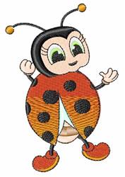 beginner-friendly ladybug machine embroidery pattern - Ladybug for reusable tote bags