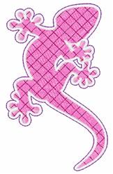 Lizard - 4x4 lizard beginner-friendly machine embroidery design for kitchen tea towels