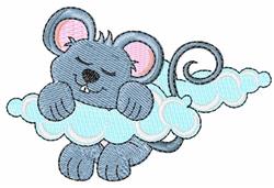 cloud beginner-friendly machine embroidery - Mouse Cloud for decorative wall hangings