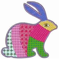 detailed bunny rabbit machine embroidery pattern - Patch Bunny for Nursery Decor