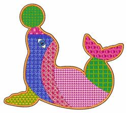 detailed seal machine embroidery pattern - Patch Seal for decorative pillow covers
