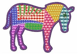 Patchwork Horse - 4x4 horse detailed embroidery design for Kids Backpacks