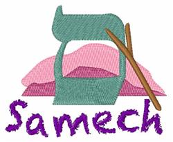 Samech - 4x4 samech beginner-friendly machine embroidery design for reusable tote bags