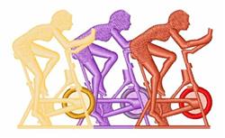 Spin Class - 4x4 cla detailed machine embroidery design for decorative pillow covers