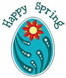 detailed spring egg machine embroidery pattern - Spring Egg for reusable tote bags