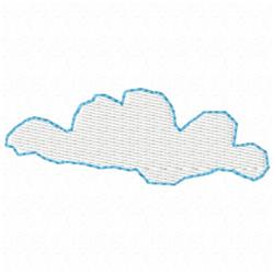 Thin Cloud - 4x4 cloud quick stitch embroidery design for Kids Room Decor