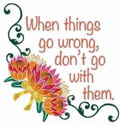 Things Go Wrong - 5x7 wrong detailed machine embroidery design for kitchen tea towels