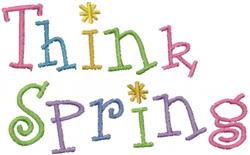 Think Spring - 4x4 spring beginner-friendly embroidery design for patchwork quilt blocks