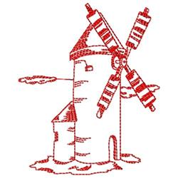 windmill redwork machine embroidery - Redwork Windmill for patchwork quilt blocks