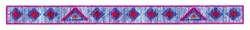 Beadwork Strip - strip detailed machine embroidery design for reusable tote bags