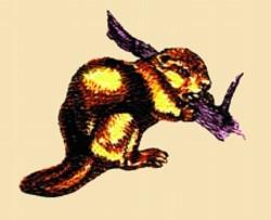 Beaver - 4x4 beaver beginner-friendly embroidery design for Kids Room Decor