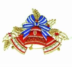 beginner-friendly christmas bell machine embroidery pattern - Bells for reusable tote bags