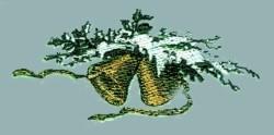 Bells - 4x4 bell beginner-friendly machine embroidery design for Holiday Decor