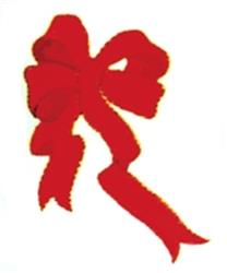 Big Bow - 4x4 bow beginner-friendly machine embroidery design for festive table runners