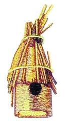 bird detailed machine embroidery - Bird Hourse perfect for patchwork quilt blocks