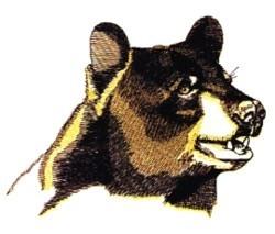 detailed bear machine embroidery pattern - Black Bear perfect for kitchen tea towels