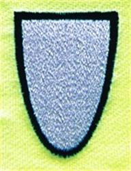 beginner-friendly shield machine embroidery pattern - Blank Shield for kitchen aprons