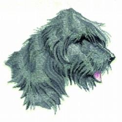Bouvier - 4x4 puppy dog detailed machine embroidery design for decorative pillow covers