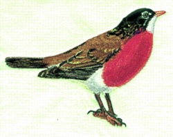 Robin Customisation Robin Embroidery Design | EmbroideryDesigns.com