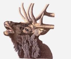 elk detailed machine digital embroidery - Bugling Elk perfect for reusable tote bags
