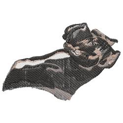 Cain Corso - 6x10 puppy dog beginner-friendly embroidery design for Sports Gear