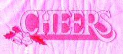 Cheers - 6x10 cheer detailed machine embroidery design perfect for Party Decor