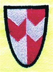 Chevron Shield - 4x4 shield beginner-friendly embroidery design for Team Uniforms