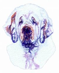 Clumber Spaniel - 4x4 puppy dog detailed machine embroidery design for Pet Portraits