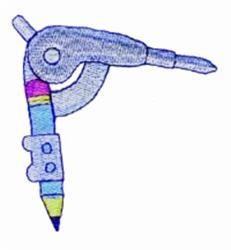 Compass - 4x4 compa beginner-friendly machine embroidery design for Pencil Cases