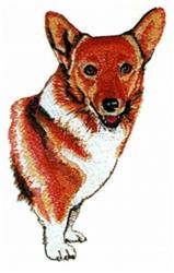 puppy dog detailed machine digital embroidery - Corgi perfect for reusable tote bags