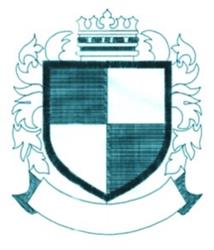 beginner-friendly quad machine embroidery pattern - Crest Quad for decorative pillow covers