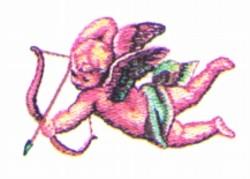 detailed valentine cupid machine embroidery pattern - Cupid for decorative pillow covers