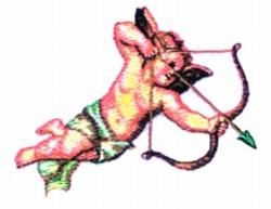 cupid detailed machine digital embroidery - Cupid perfect for decorative pillow covers