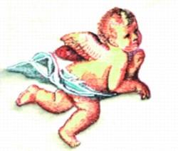 detailed valentine cupid machine embroidery pattern - Cupid perfect for Baby Blankets