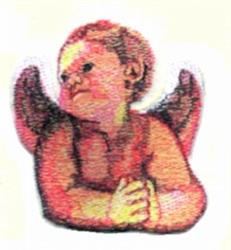 detailed valentine cupid machine digital embroidery pattern - Cupid for Nursery Decor
