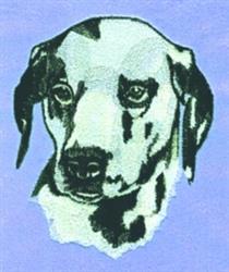 puppy dog detailed machine embroidery - Dalmation perfect for kitchen tea towels