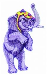 Dancing Elephant - 4x4 elephant detailed embroidery design for Kids Apparel