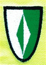beginner-friendly shield machine embroidery pattern - Diamond Shield for patchwork quilt blocks