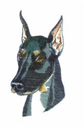 Doberman - 4x4 puppy dog beginner-friendly embroidery design for decorative pillow covers