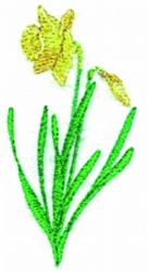 Double Daffodil - 4x4 daffodil beginner-friendly embroidery design for reusable tote bags